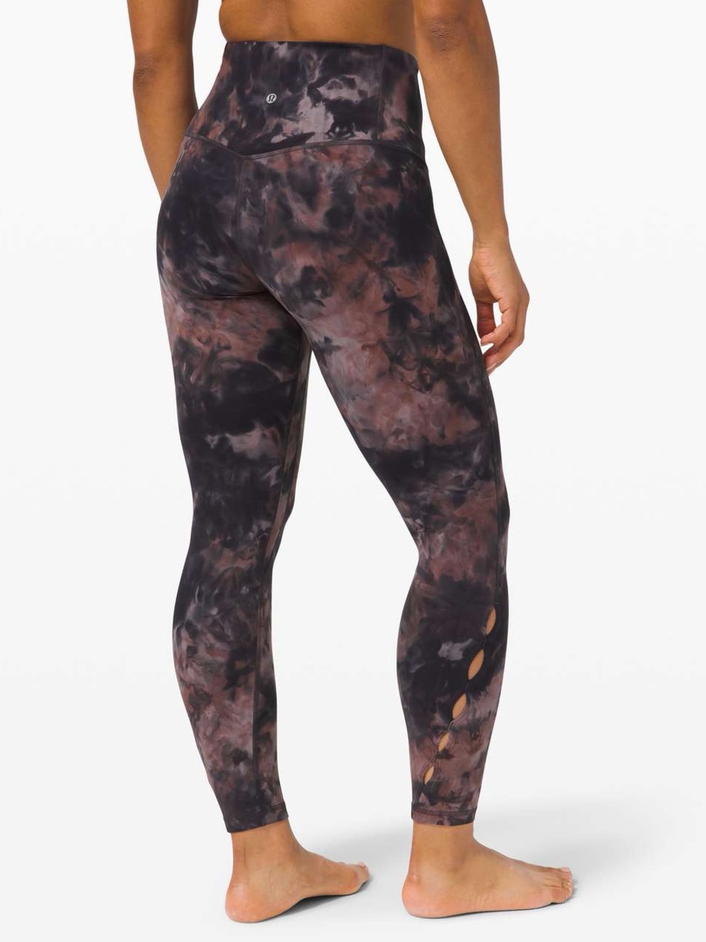 Lululemon Unlimit High Rise Tight 25" Keyhole in Diamond Dye Grey Pink Size 4 - Picture 2 of 11